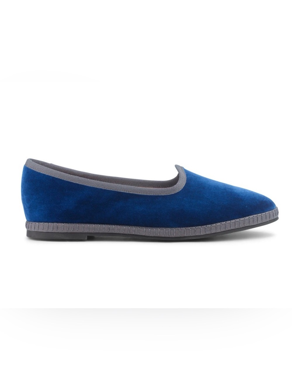 Italeau Allegra Royal Blue Velvet Flats 37.5/Us 7 Handmade Italy Nib — image 2 of 8